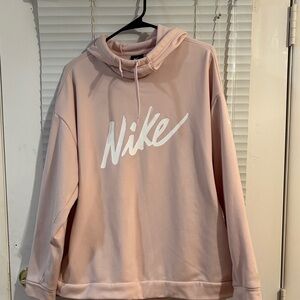 Nike Baby Pink Spell Out Hoodie Size XL